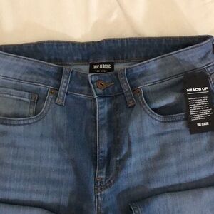 Blue Straight Jeans with Classic Medium-Wash